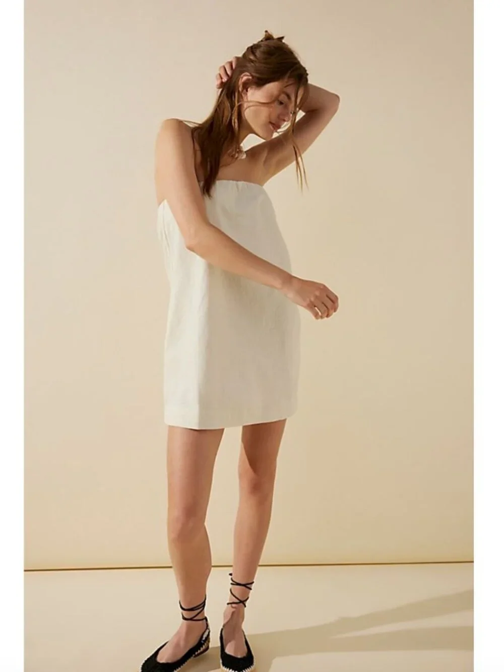 Free People Free-est Essentially the Best Cotton-Linen Mini Dress